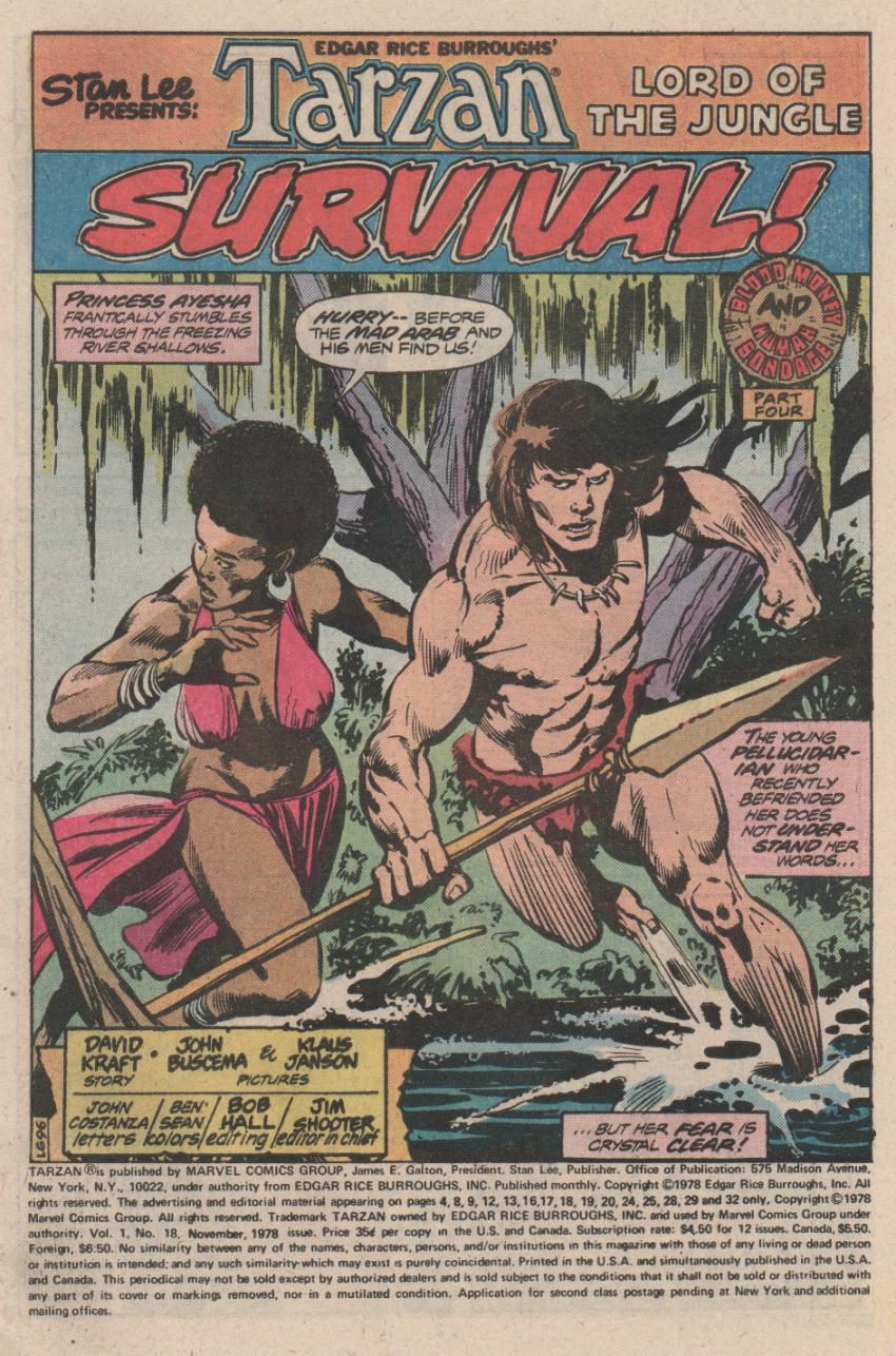 Read online Tarzan (1977) comic -  Issue #18 - 2