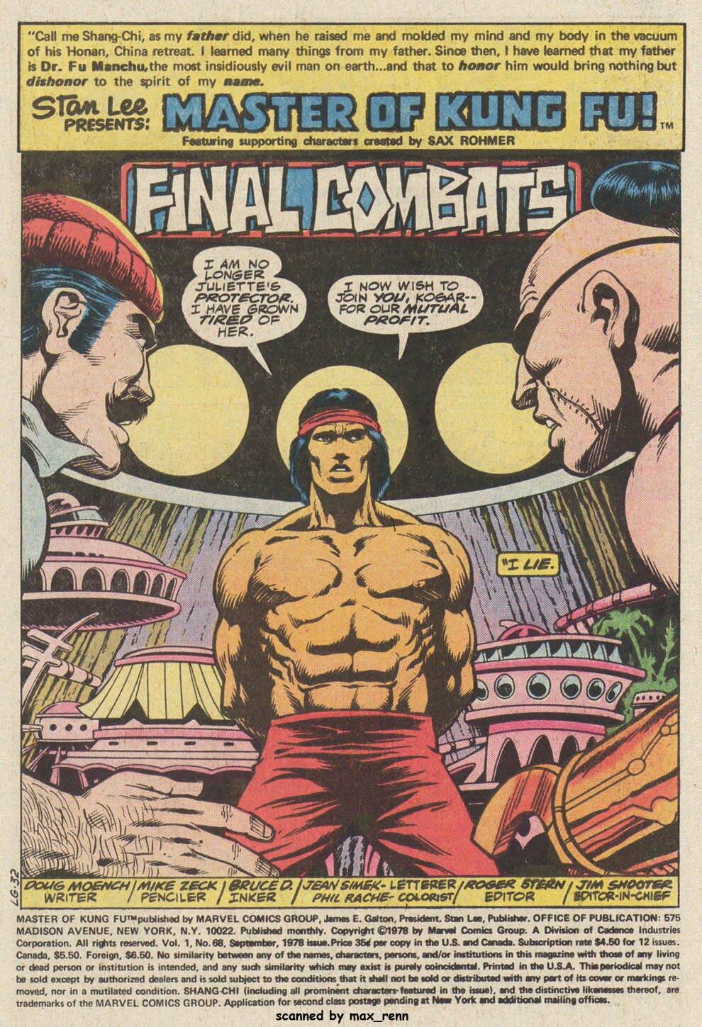 Read online Master of Kung Fu (1974) comic -  Issue #68 - 2