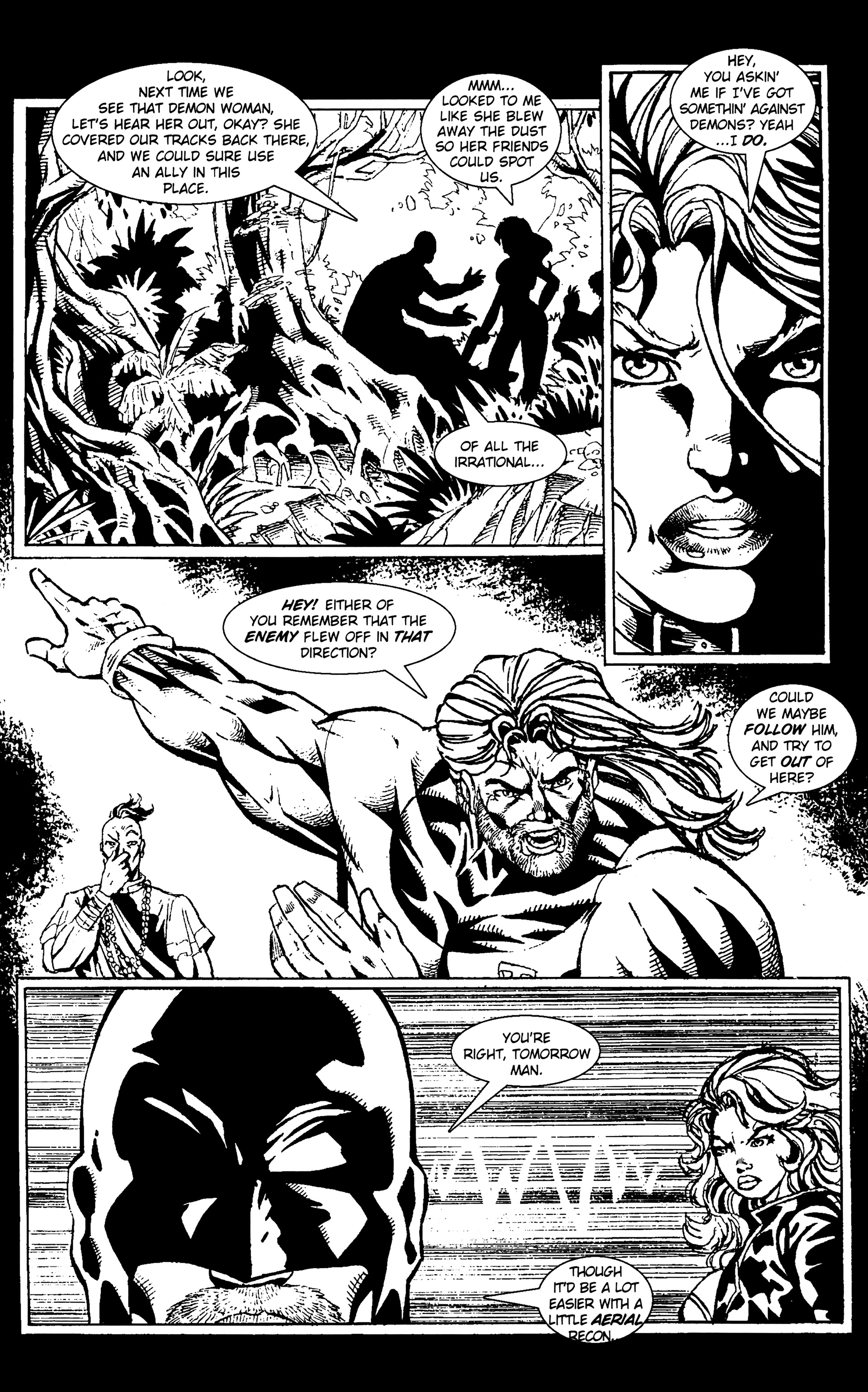 Read online Warrior Nun: Black & White comic -  Issue #11 - 13