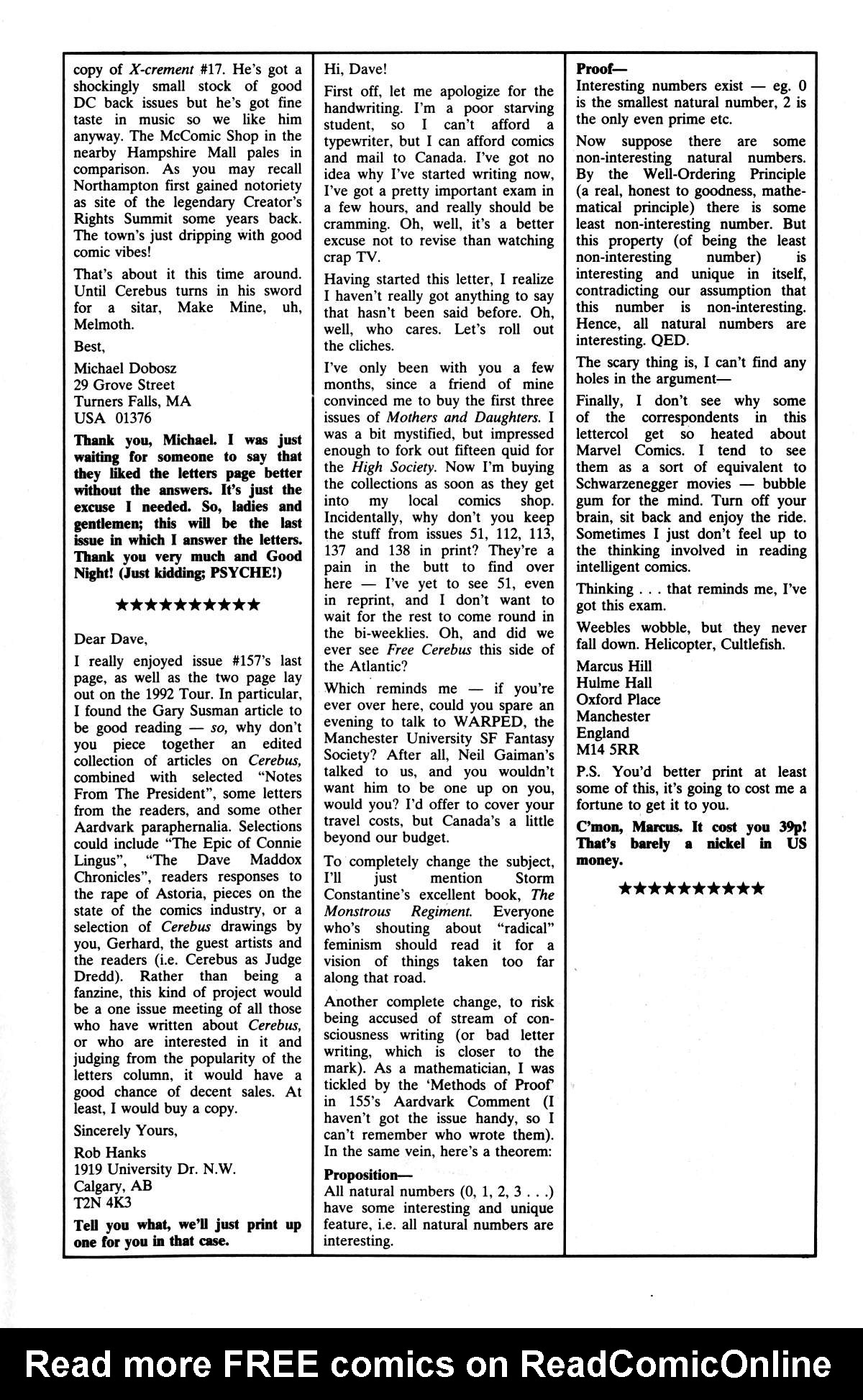 Read online Cerebus comic -  Issue #160 - 31