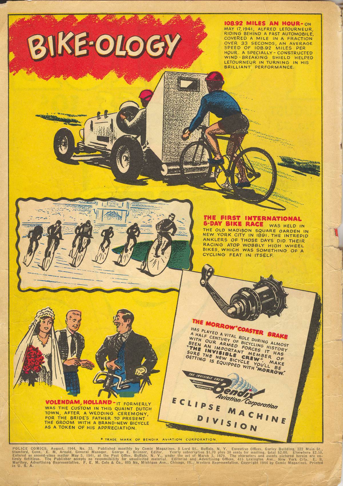 Read online Police Comics comic -  Issue #33 - 2