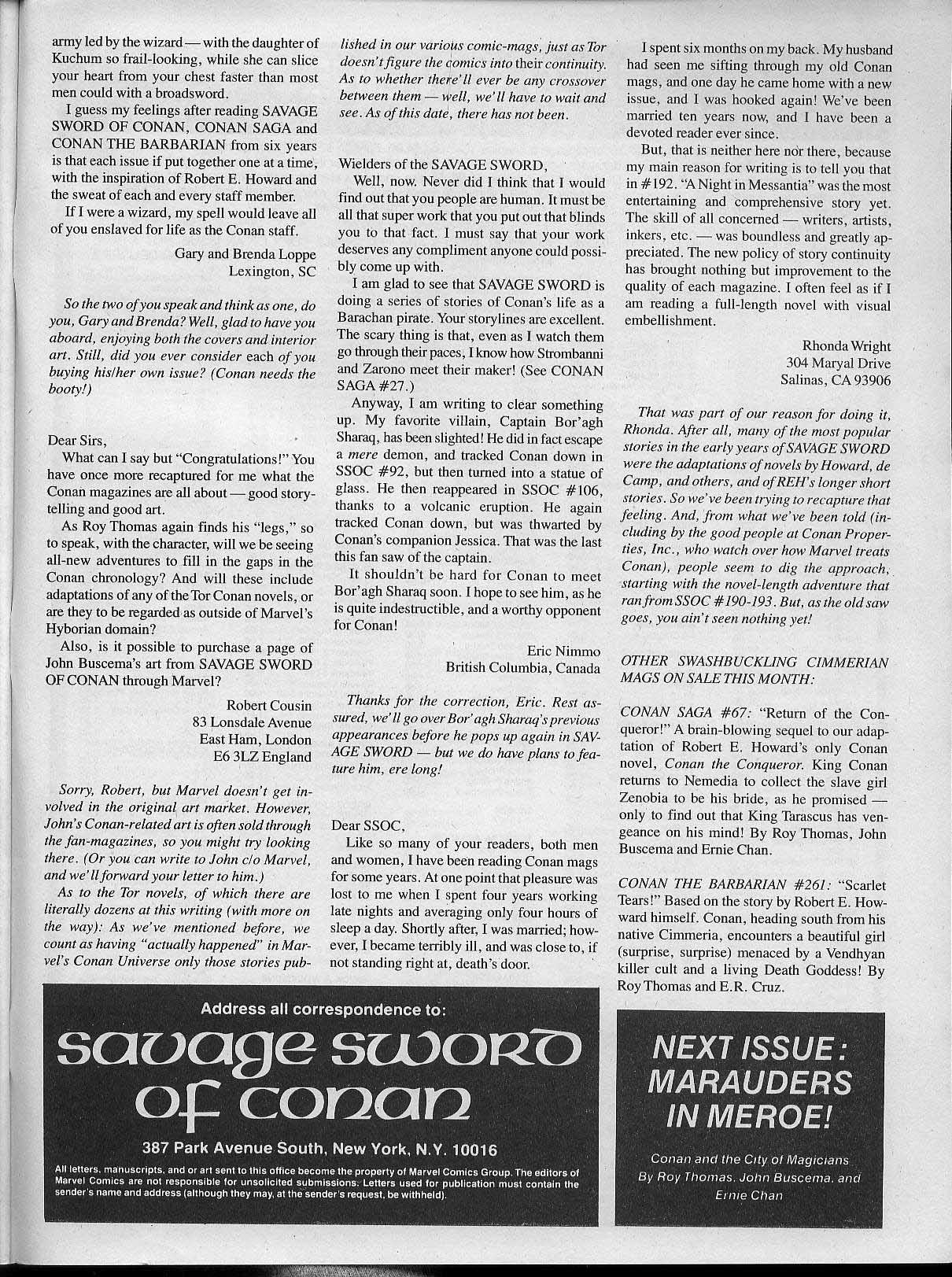 Read online The Savage Sword Of Conan comic -  Issue #202 - 65