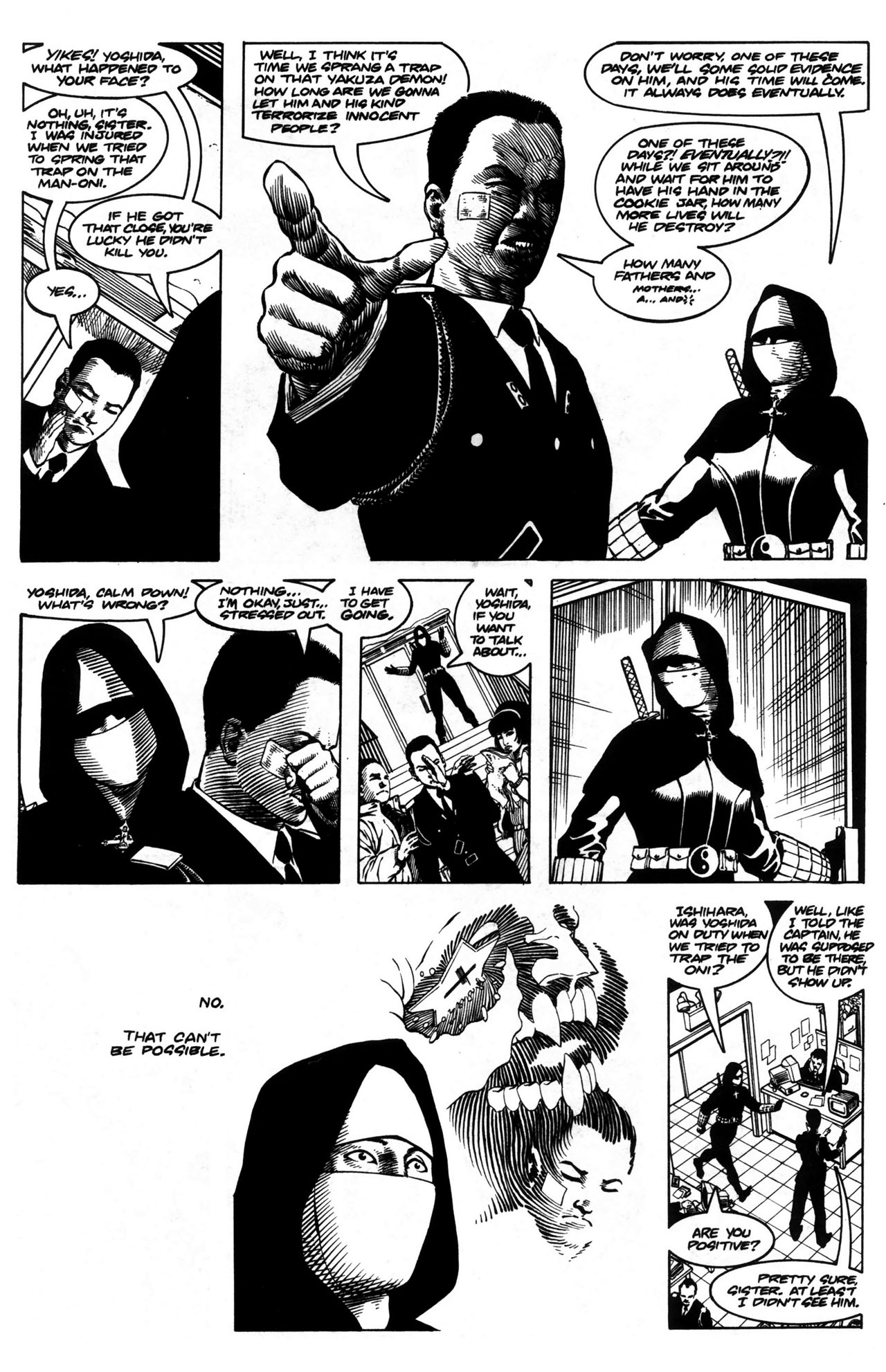 Read online Warrior Nun: Black & White comic -  Issue #6 - 5