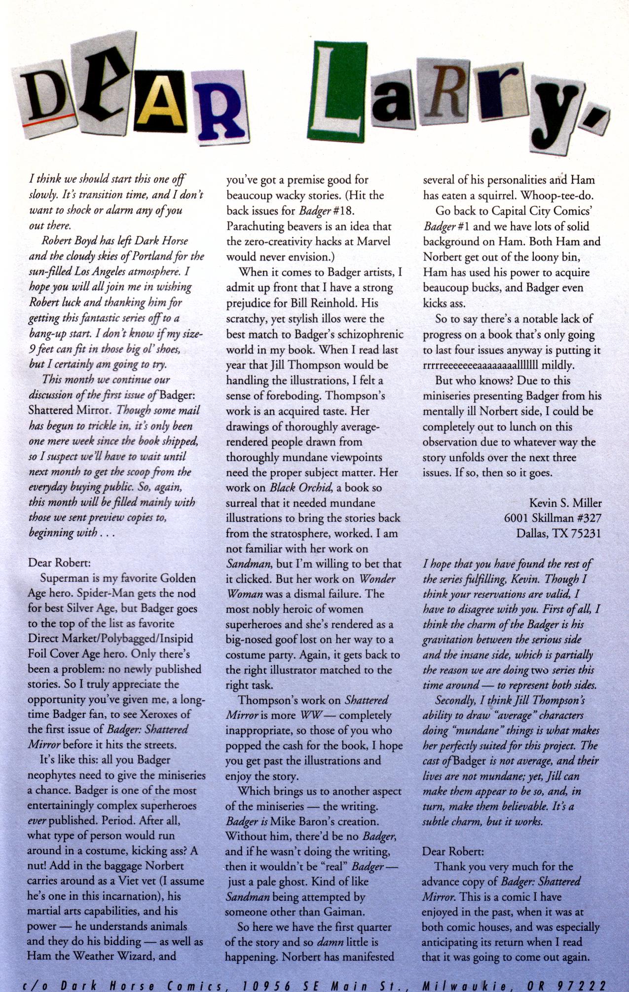 Read online Badger: Shattered Mirror comic -  Issue #3 - 27