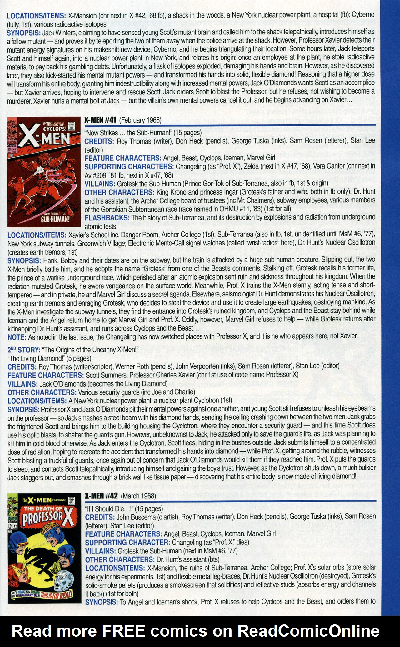 Read online Official Index to the Marvel Universe comic -  Issue #1 - 61