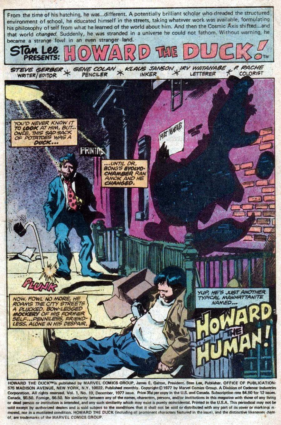 Read online Howard the Duck (1976) comic -  Issue #19 - 2
