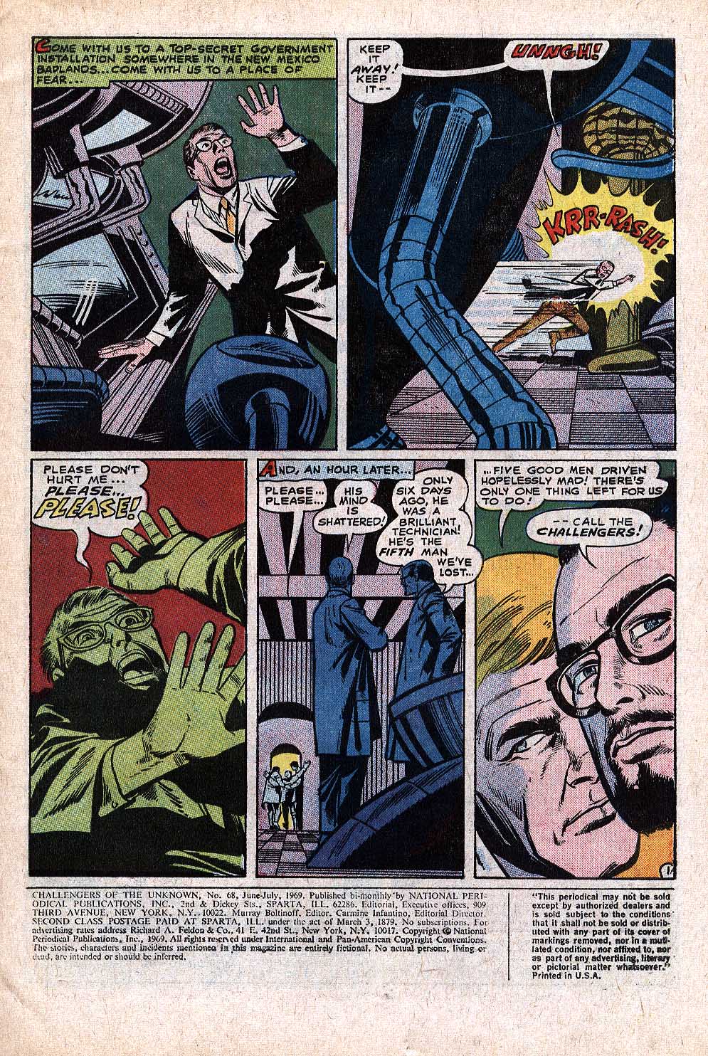 Read online Challengers of the Unknown (1958) comic -  Issue #68 - 2