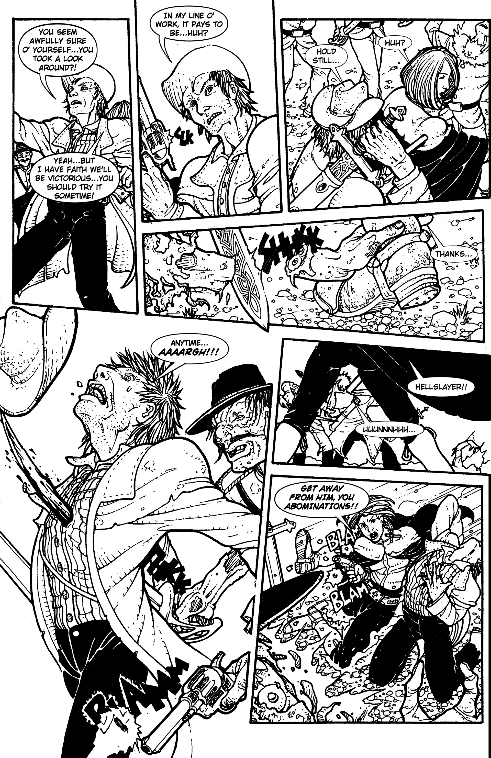 Read online Warrior Nun: Black & White comic -  Issue #13 - 22