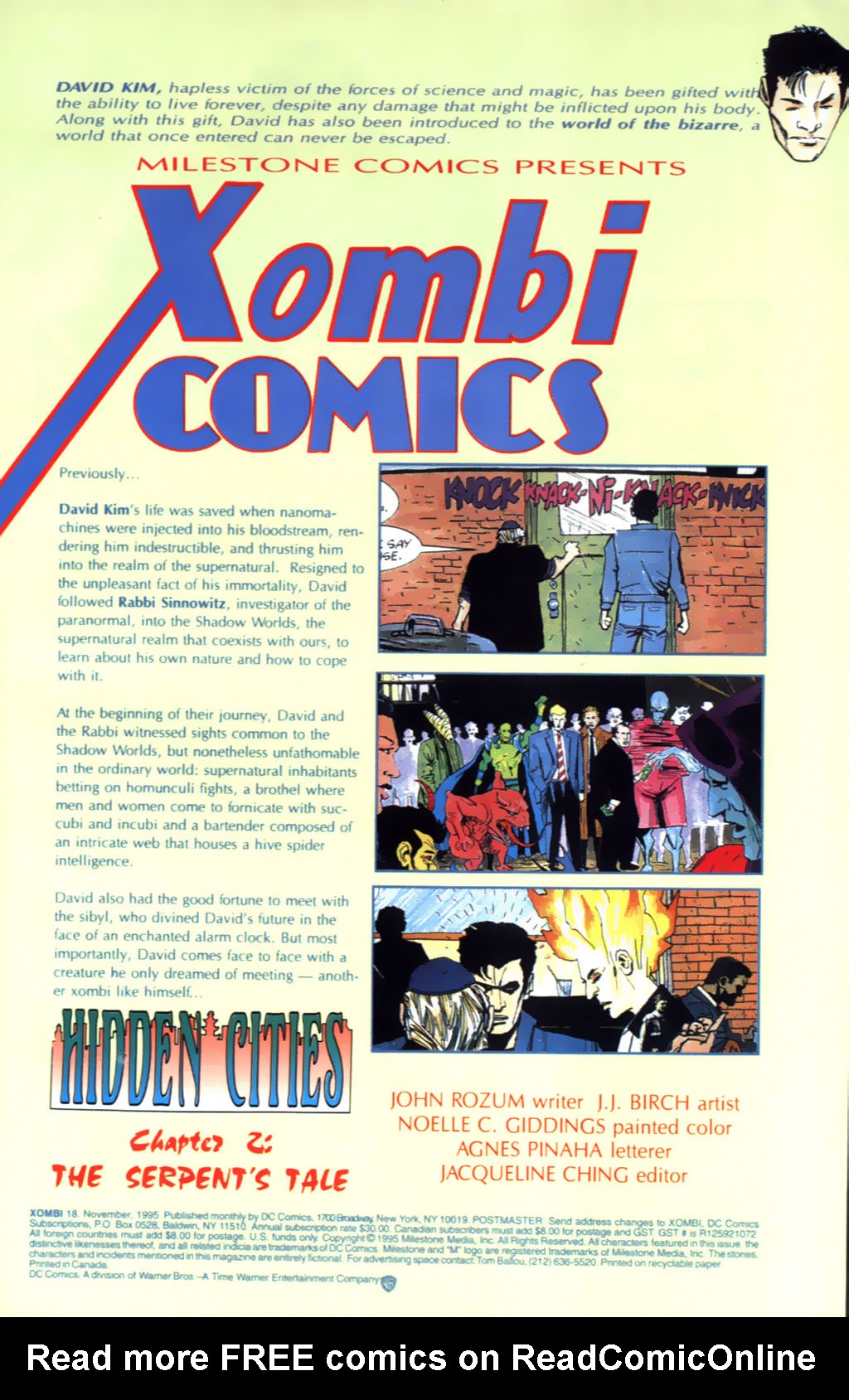 Read online Xombi (1994) comic -  Issue #18 - 2