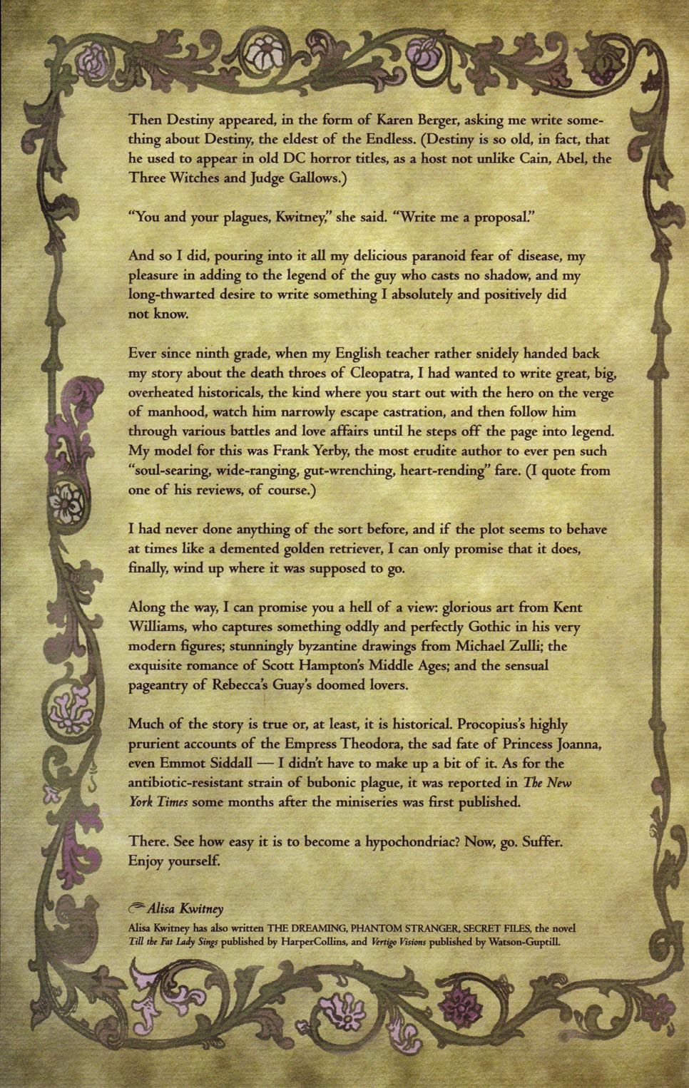 Read online Destiny: A Chronicle of Deaths Foretold comic -  Issue #1 - 7