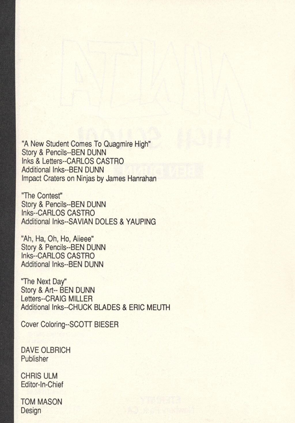 Read online Ninja High School (1988) comic -  Issue # TPB - 5