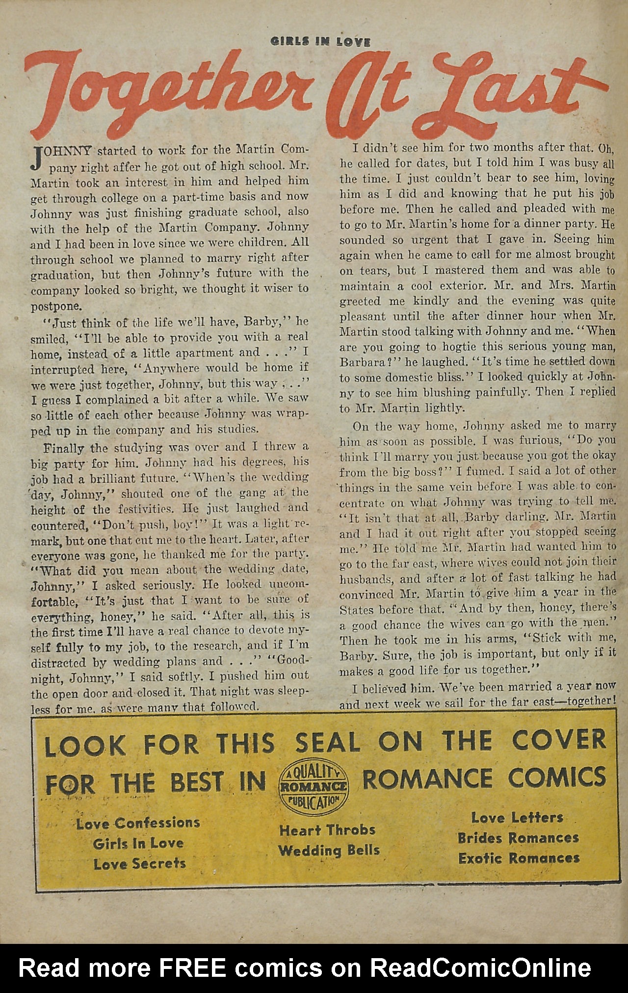 Read online Girls in Love (1955) comic -  Issue #52 - 26