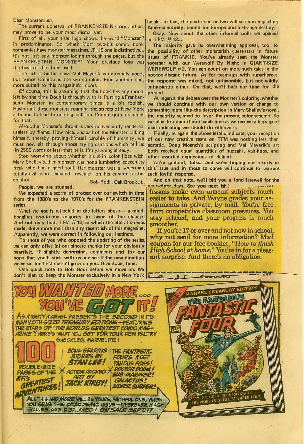 Read online Frankenstein (1973) comic -  Issue #14 - 14