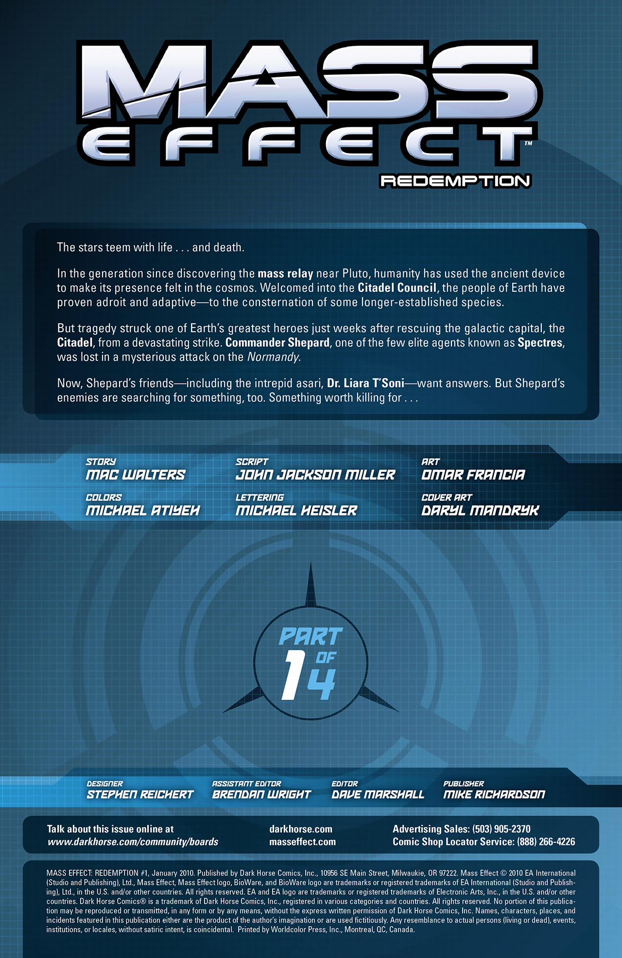 Read online Mass Effect: Redemption comic -  Issue #1 - 2