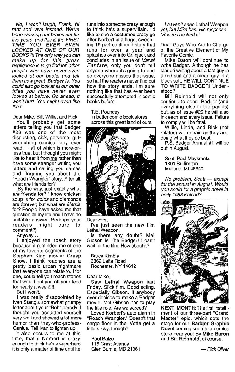 Read online The Badger comic -  Issue #29 - 32