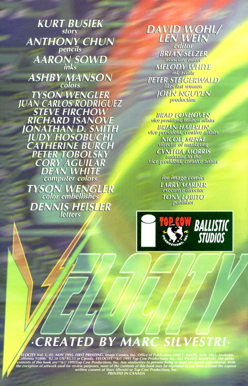 Read online Velocity (1995) comic -  Issue #1 - 2