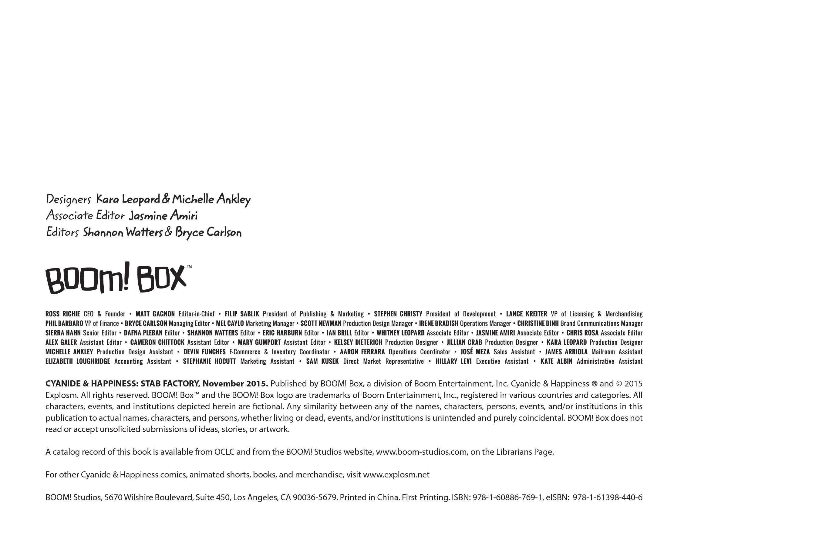 Read online Cyanide & Happiness: Stab Factory comic -  Issue # TPB - 3