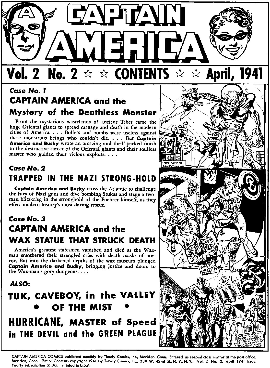 Read online Captain America Comics comic -  Issue #2 - 2