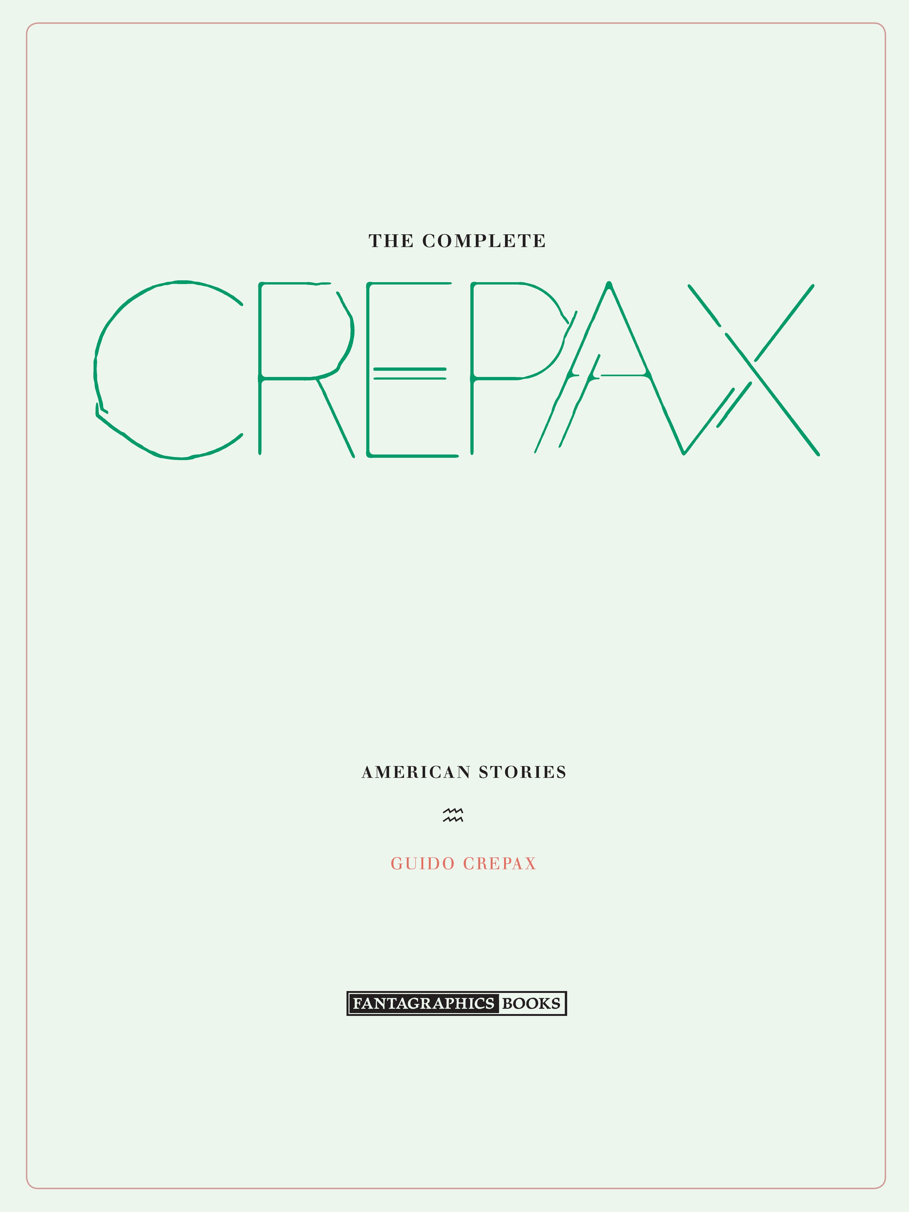 Read online The Complete Crepax comic -  Issue # TPB 5 (Part 1) - 4
