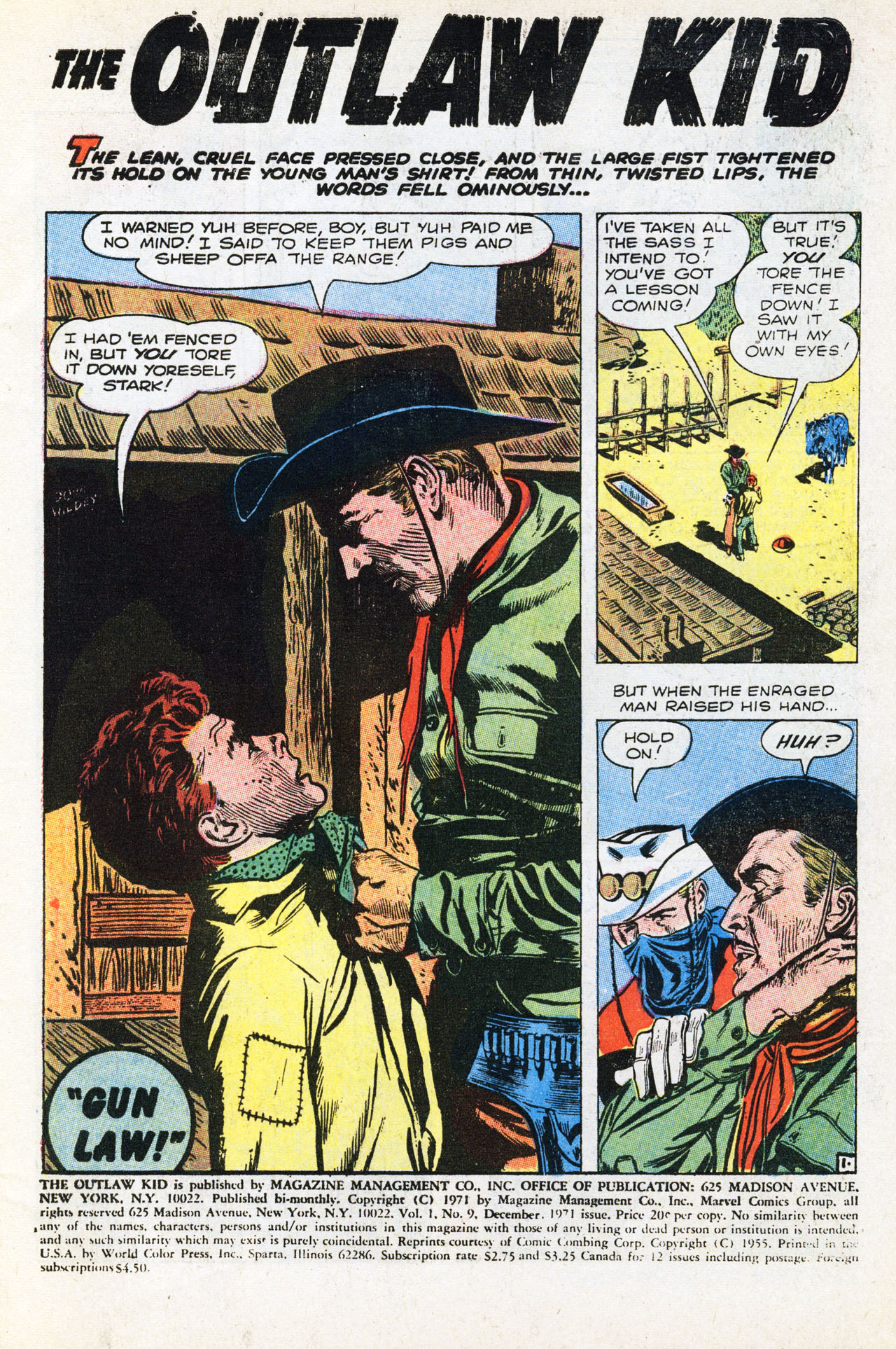Read online The Outlaw Kid (1970) comic -  Issue #9 - 3