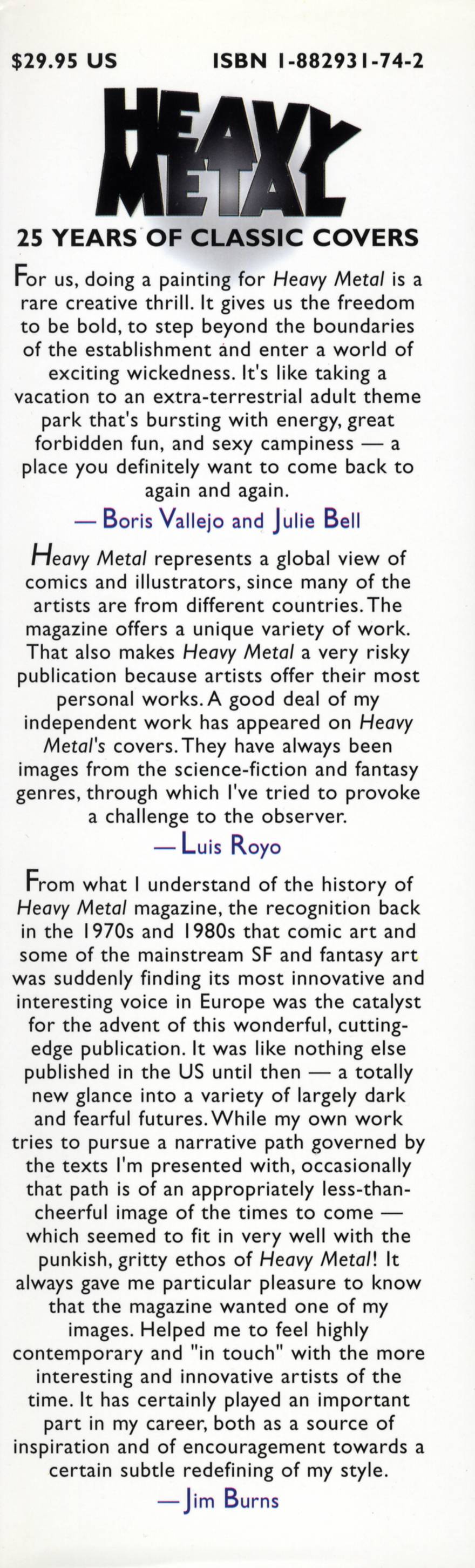 Read online Heavy Metal: 25 Years of Classic Covers comic -  Issue # TPB - 3