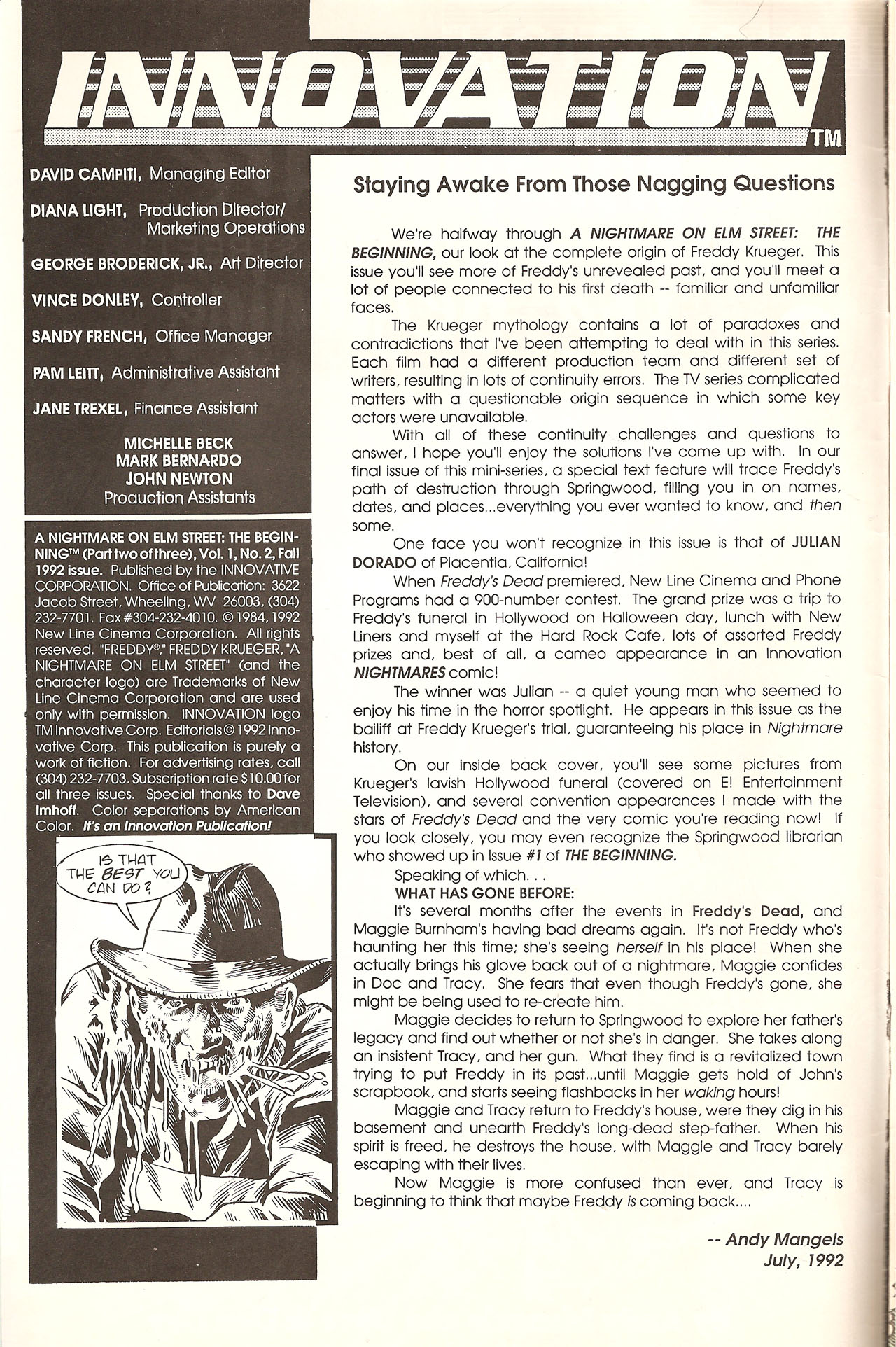 Read online A Nightmare on Elm Street: The Beginning comic -  Issue #2 - 2