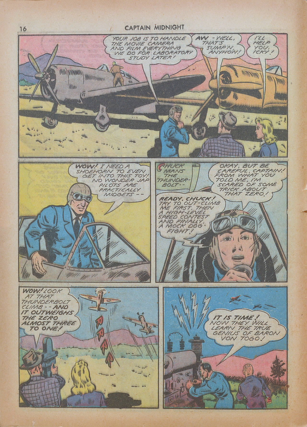 Read online Captain Midnight (1942) comic -  Issue #7 - 16