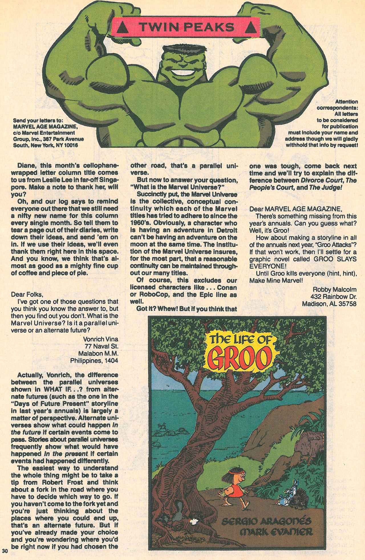 Read online Marvel Age comic -  Issue #98 - 31