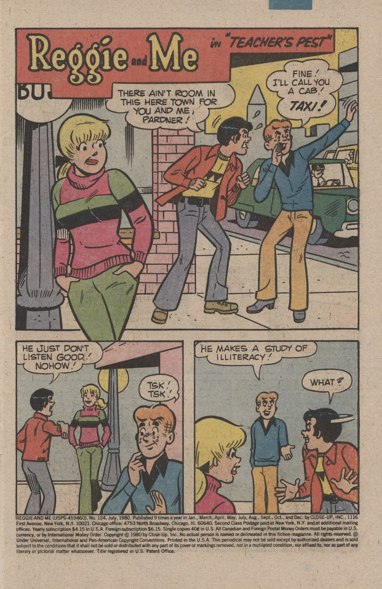 Read online Reggie and Me (1966) comic -  Issue #124 - 3