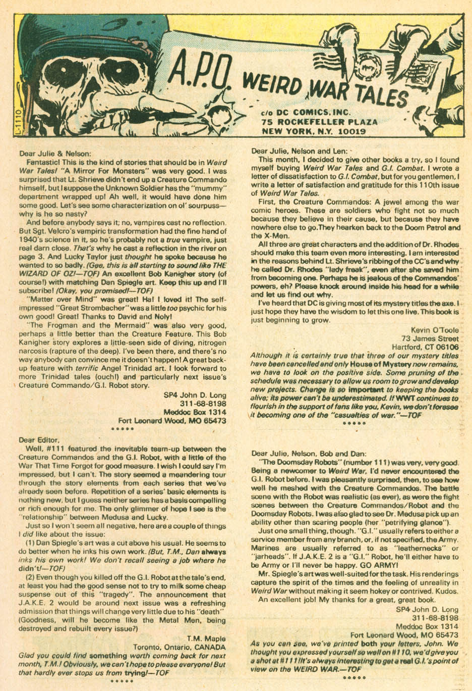 Read online Weird War Tales (1971) comic -  Issue #116 - 21