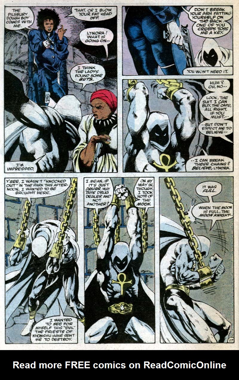 Read online Moon Knight (1985) comic -  Issue #6 - 18