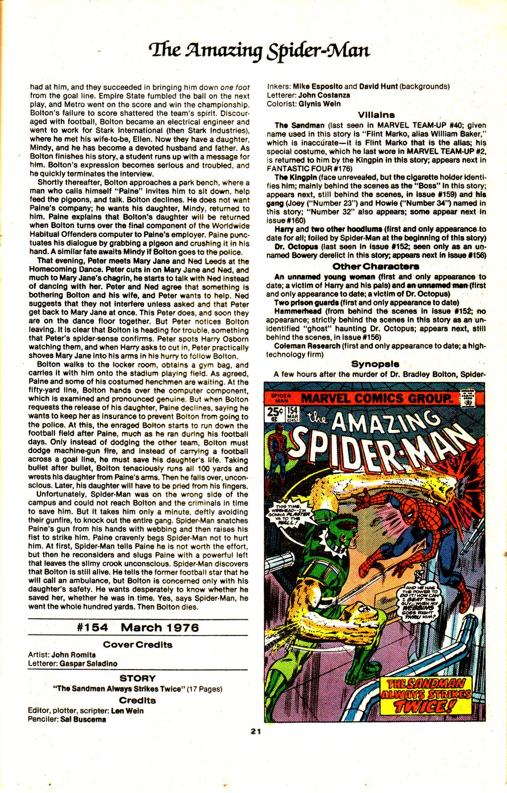 Read online The Official Marvel Index to The Amazing Spider-Man comic -  Issue #6 - 23