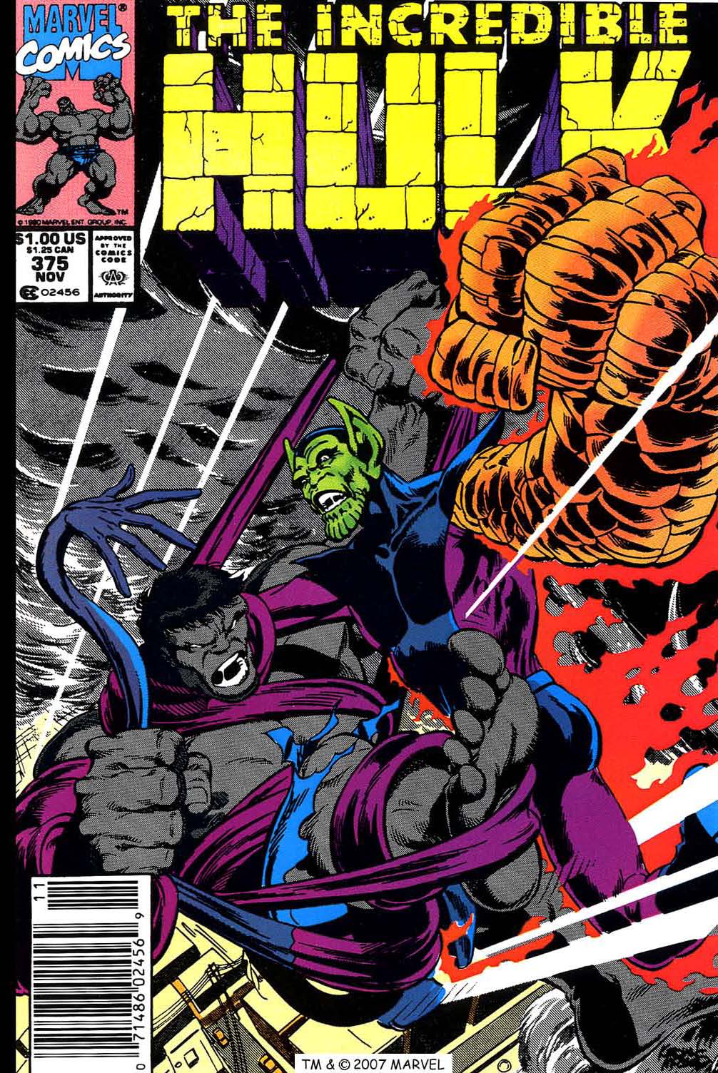 Read online The Incredible Hulk (1968) comic -  Issue #375 - 1