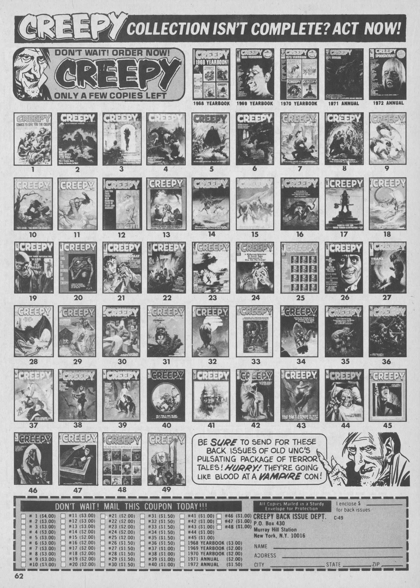 Read online Creepy (1964) comic -  Issue #49 - 62