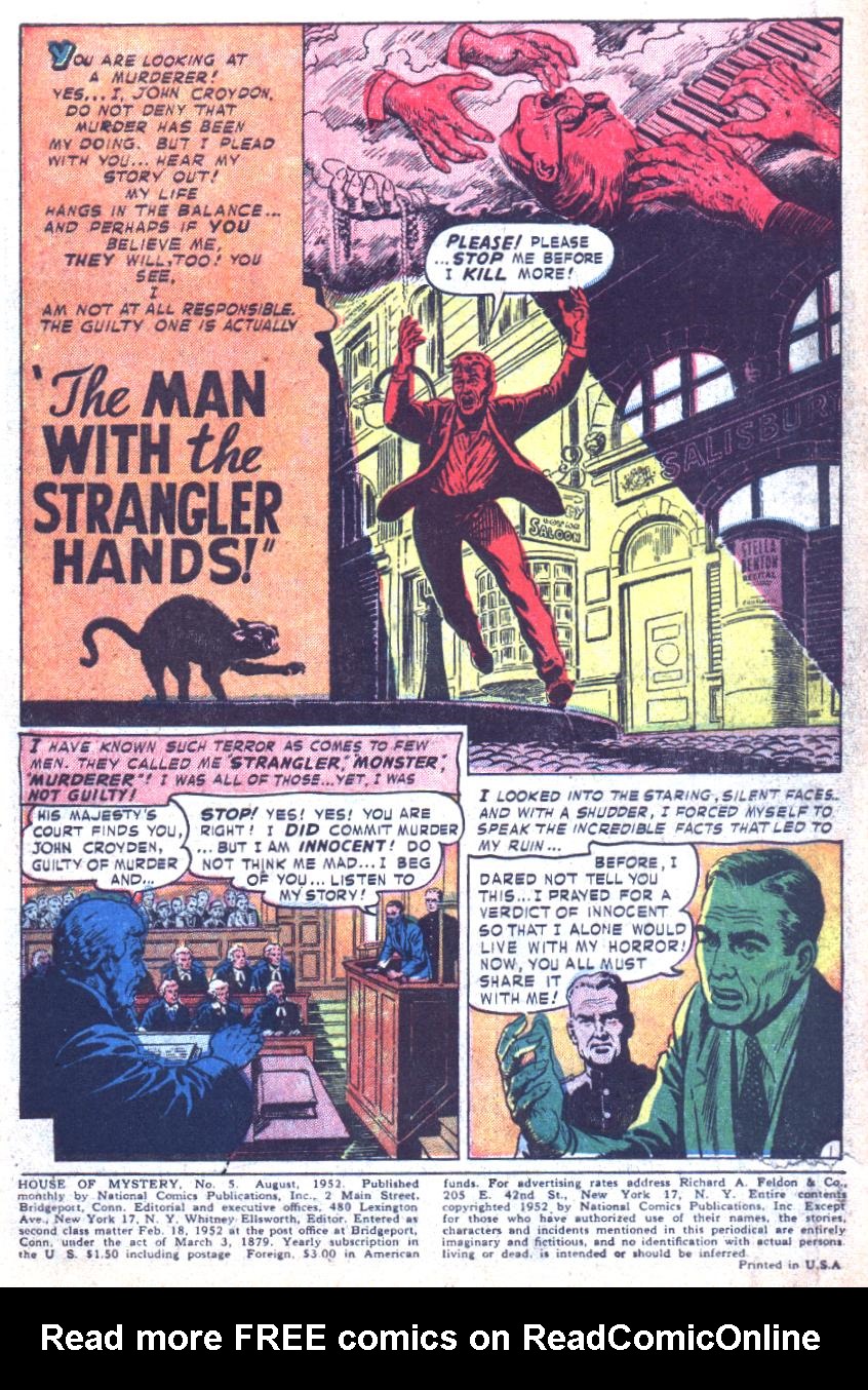 Read online House of Mystery (1951) comic -  Issue #5 - 3