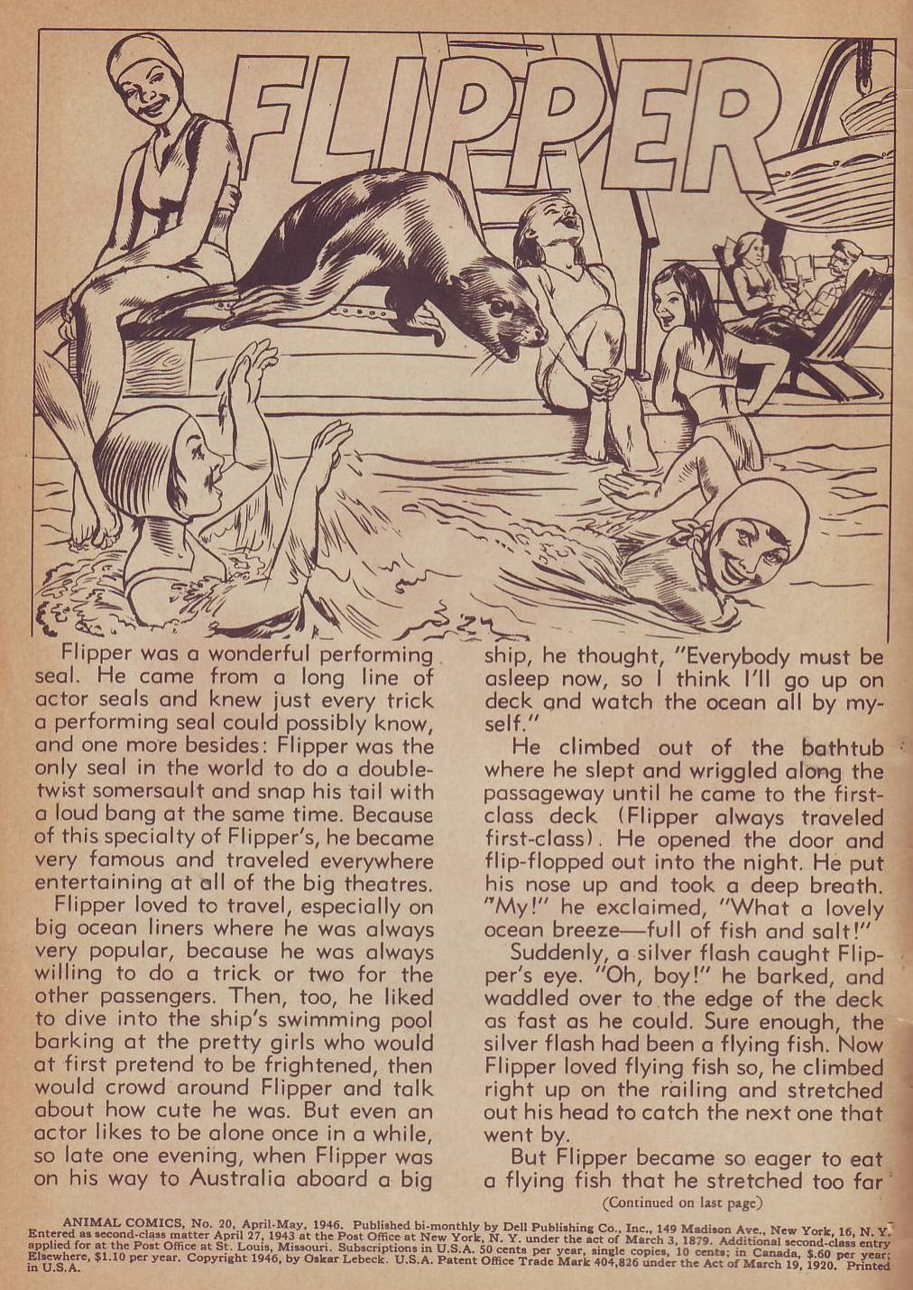 Read online Animal Comics comic -  Issue #20 - 2