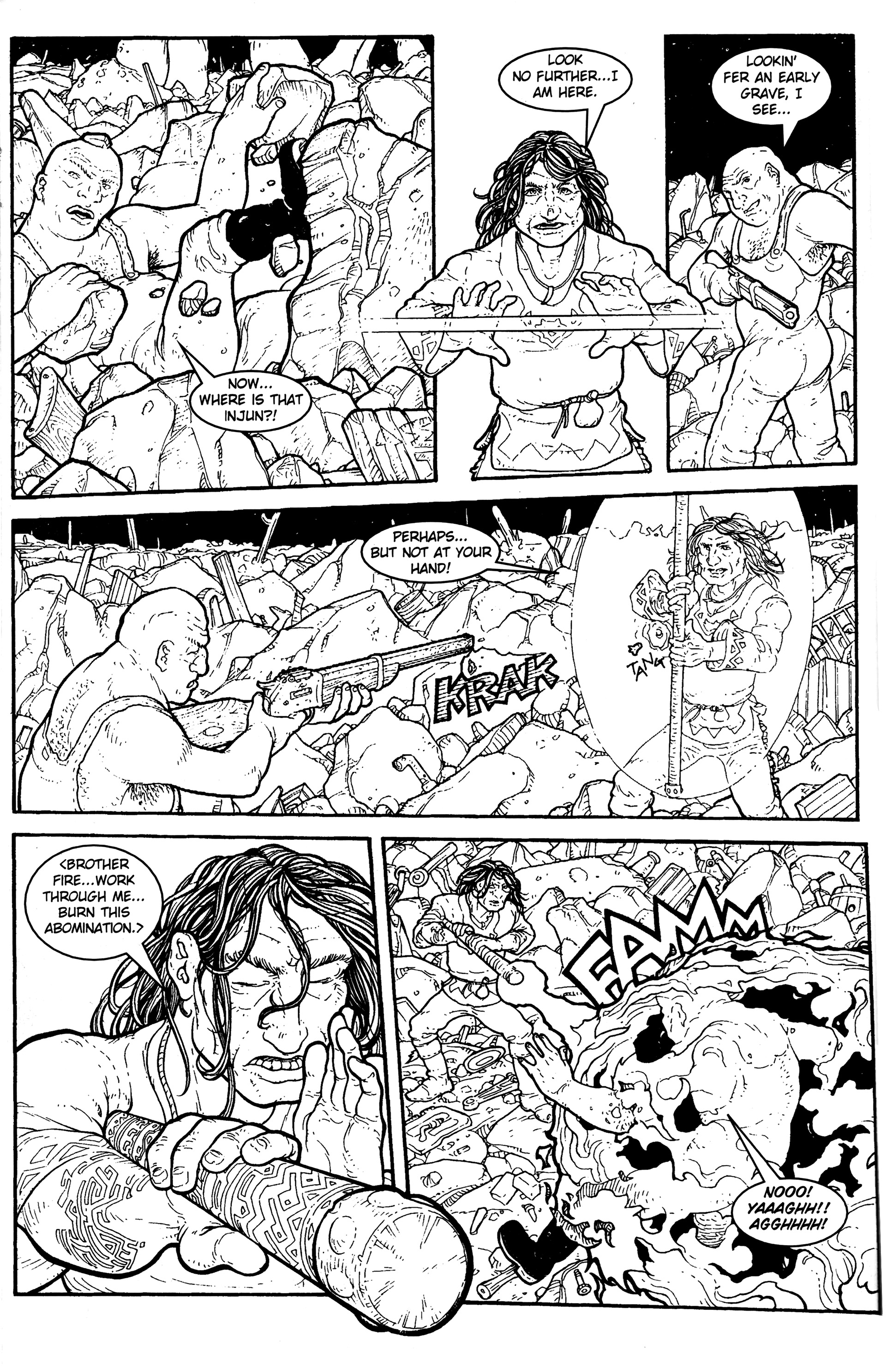 Read online Warrior Nun: Black & White comic -  Issue #17 - 12