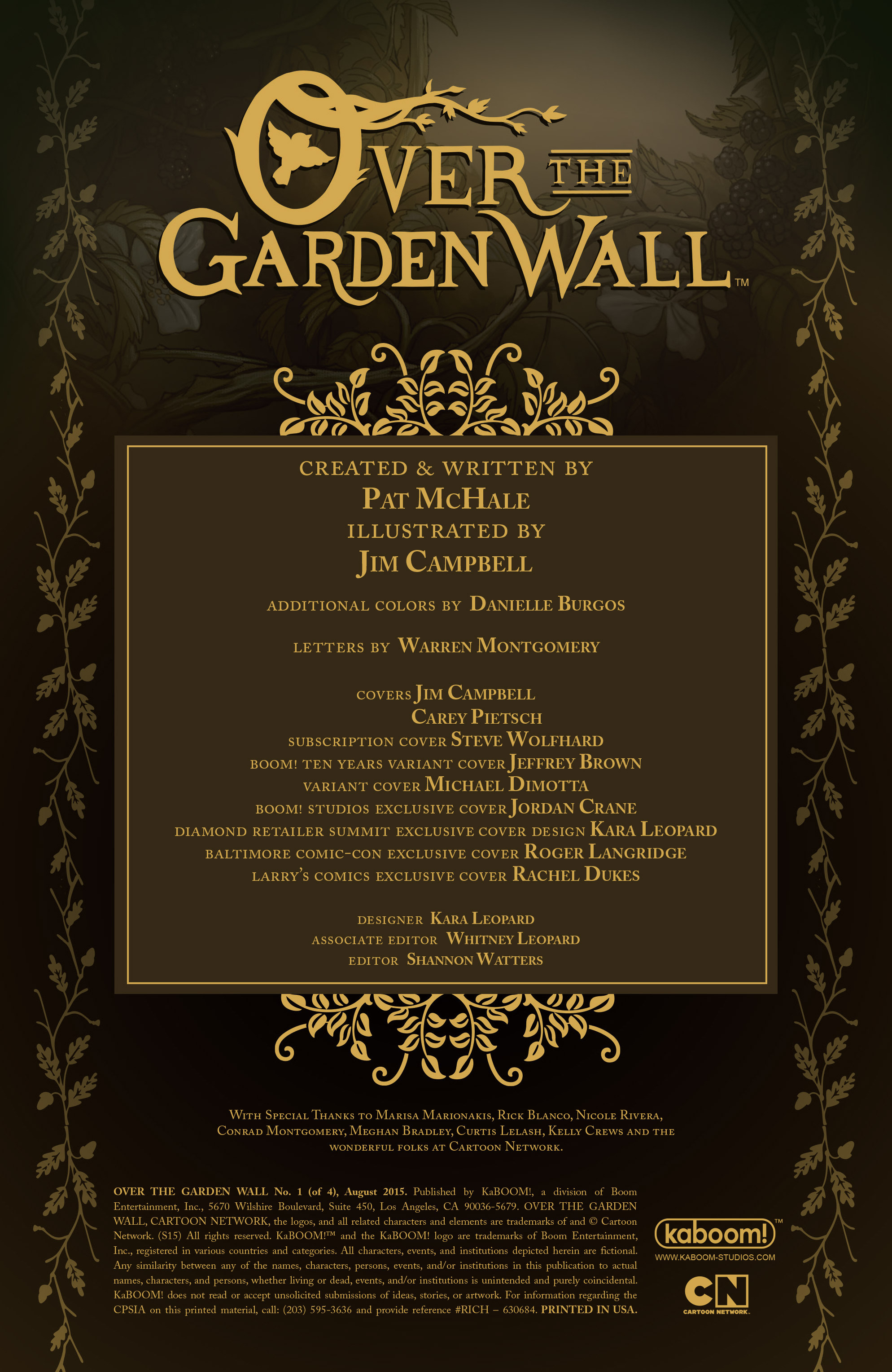 Read online Over the Garden Wall (2015) comic -  Issue #1 - 2