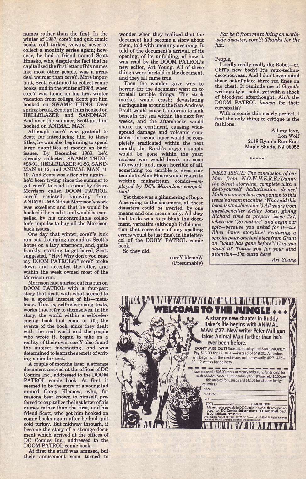 Read online Doom Patrol (1987) comic -  Issue #35 - 27