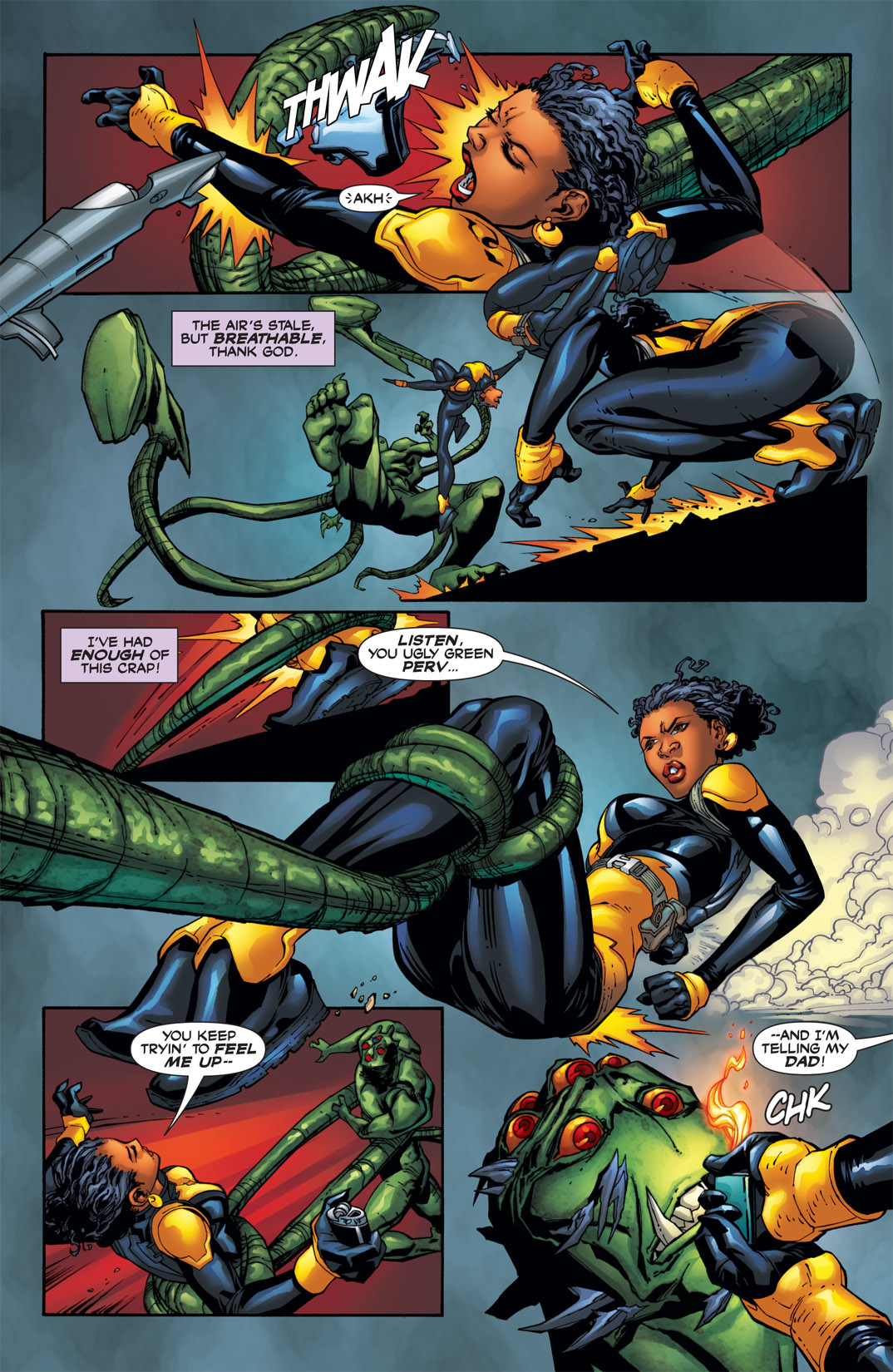 Read online Outsiders: Five of a Kind comic -  Issue # Issue Martian Manhunter-Thunder - 4
