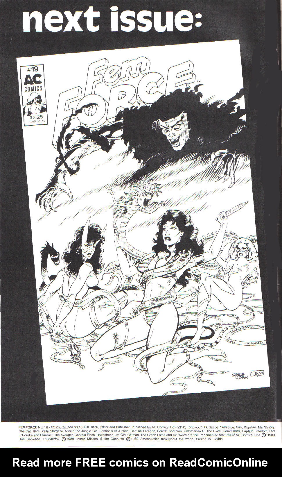 Read online Femforce comic -  Issue #18 - 2