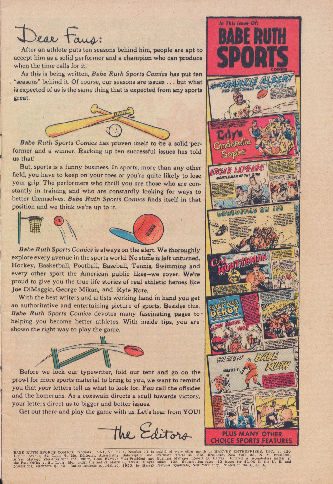 Read online Babe Ruth Sports Comics comic -  Issue #11 - 3