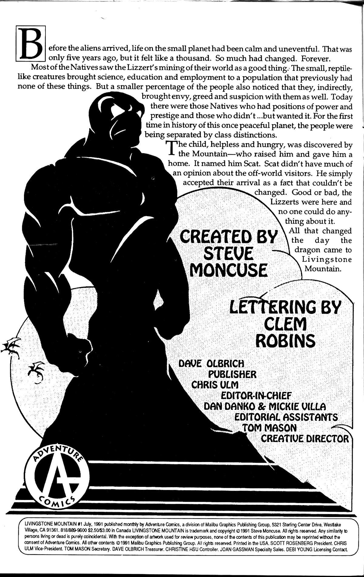 Read online Livingstone Mountain comic -  Issue #1 - 2