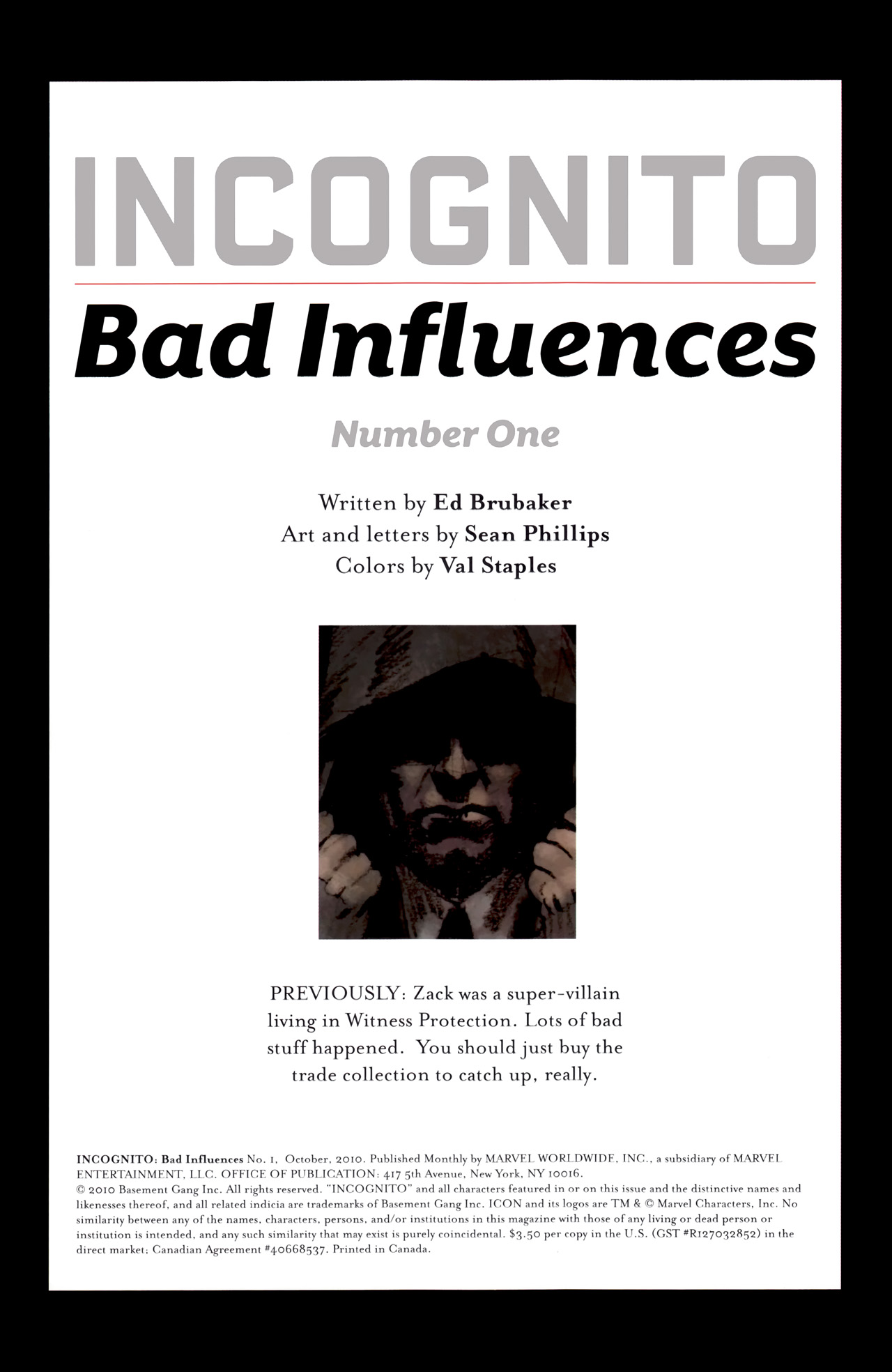 Read online Incognito: Bad Influences comic -  Issue #1 - 3