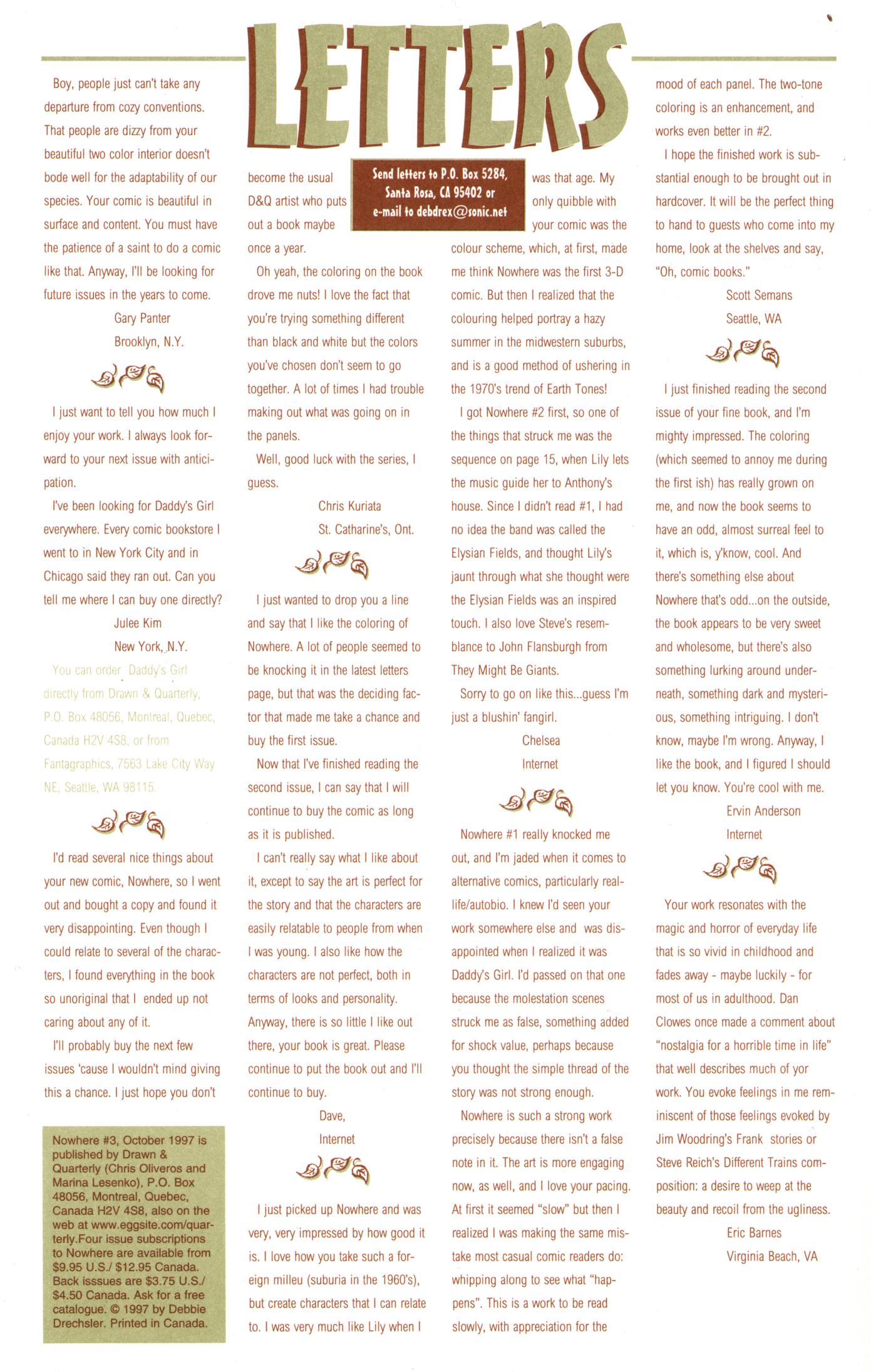 Read online Nowhere comic -  Issue #3 - 2