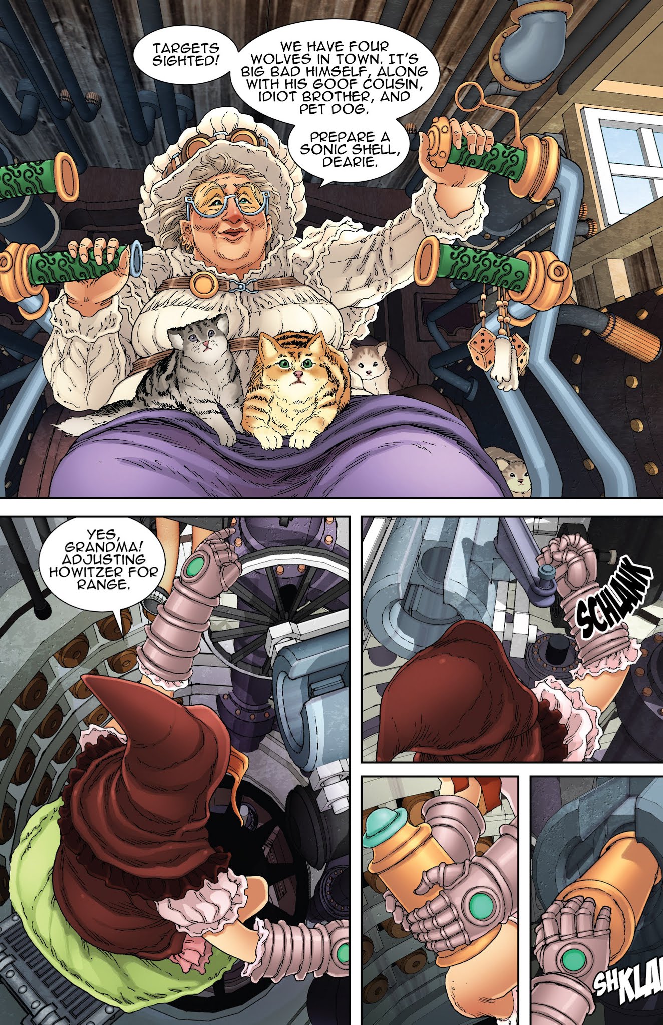 Read online Steampunk Red Riding Hood comic -  Issue # Full - 5