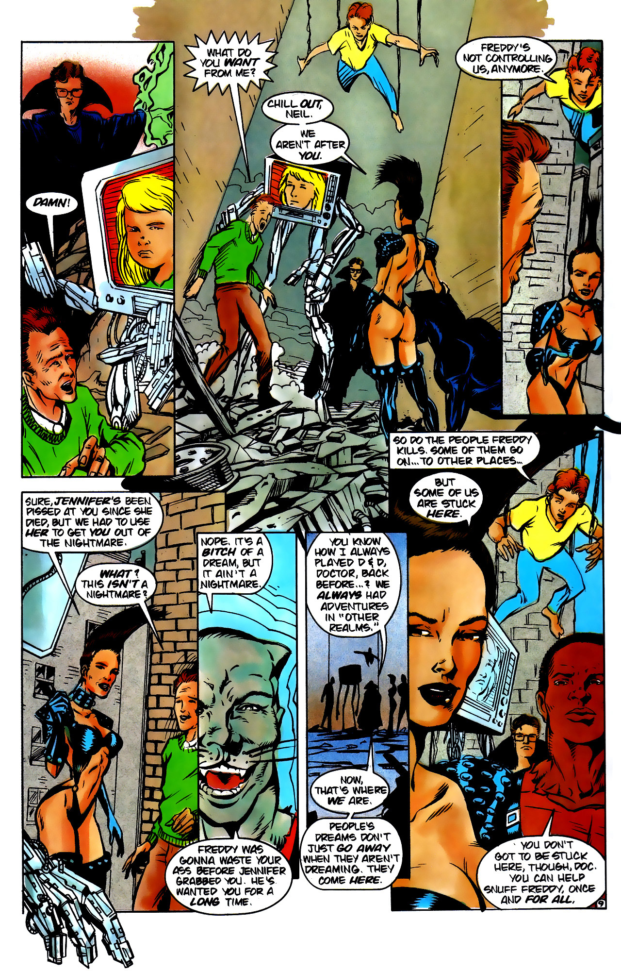 Read online Nightmares On Elm Street comic -  Issue #6 - 9