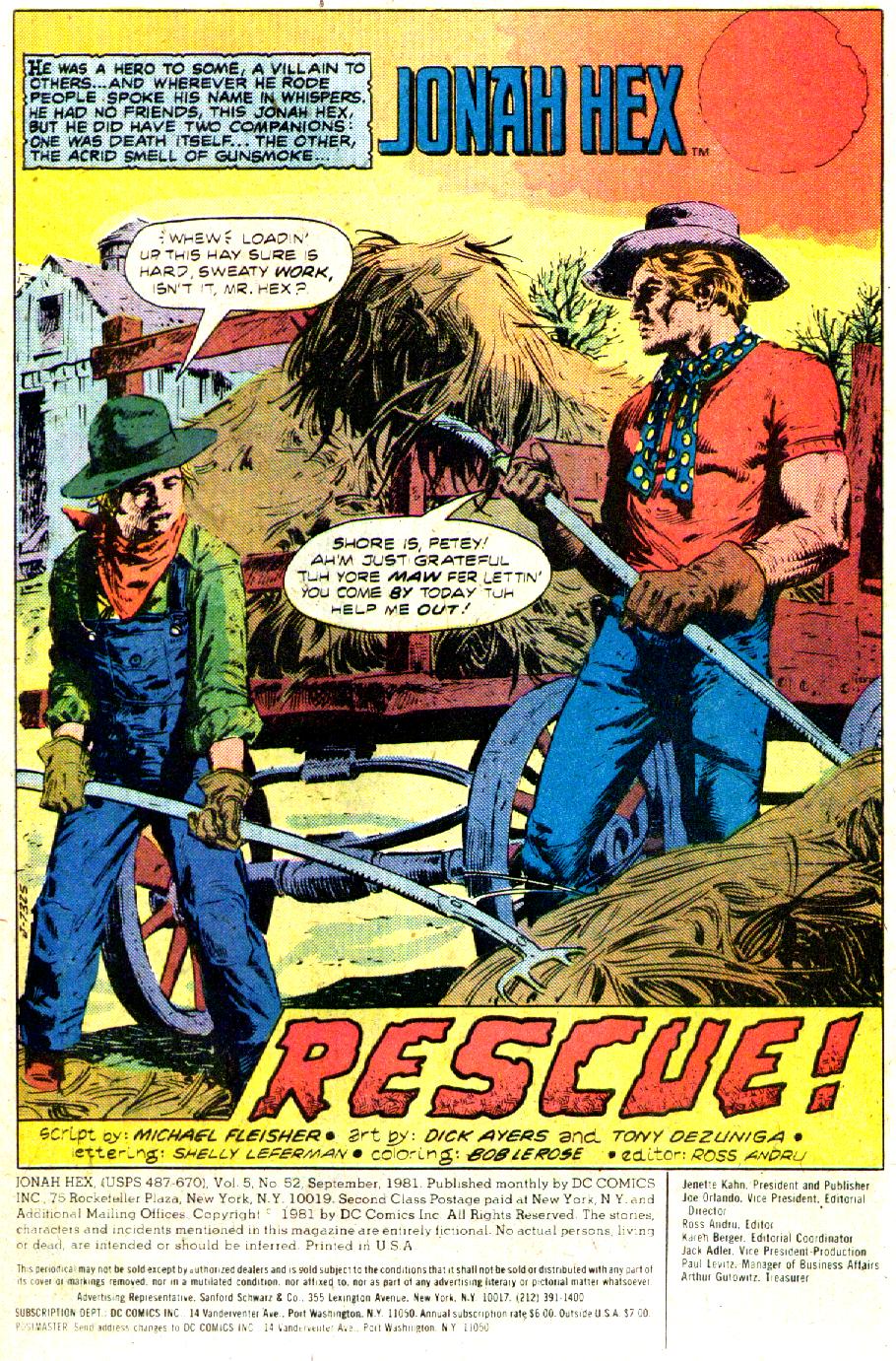 Read online Jonah Hex (1977) comic -  Issue #52 - 2