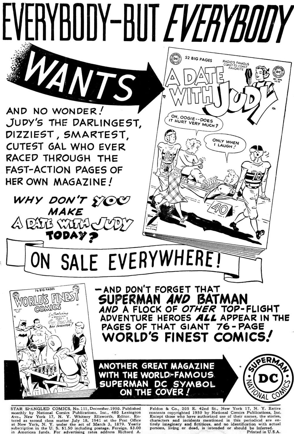 Read online Star Spangled Comics comic -  Issue #111 - 2