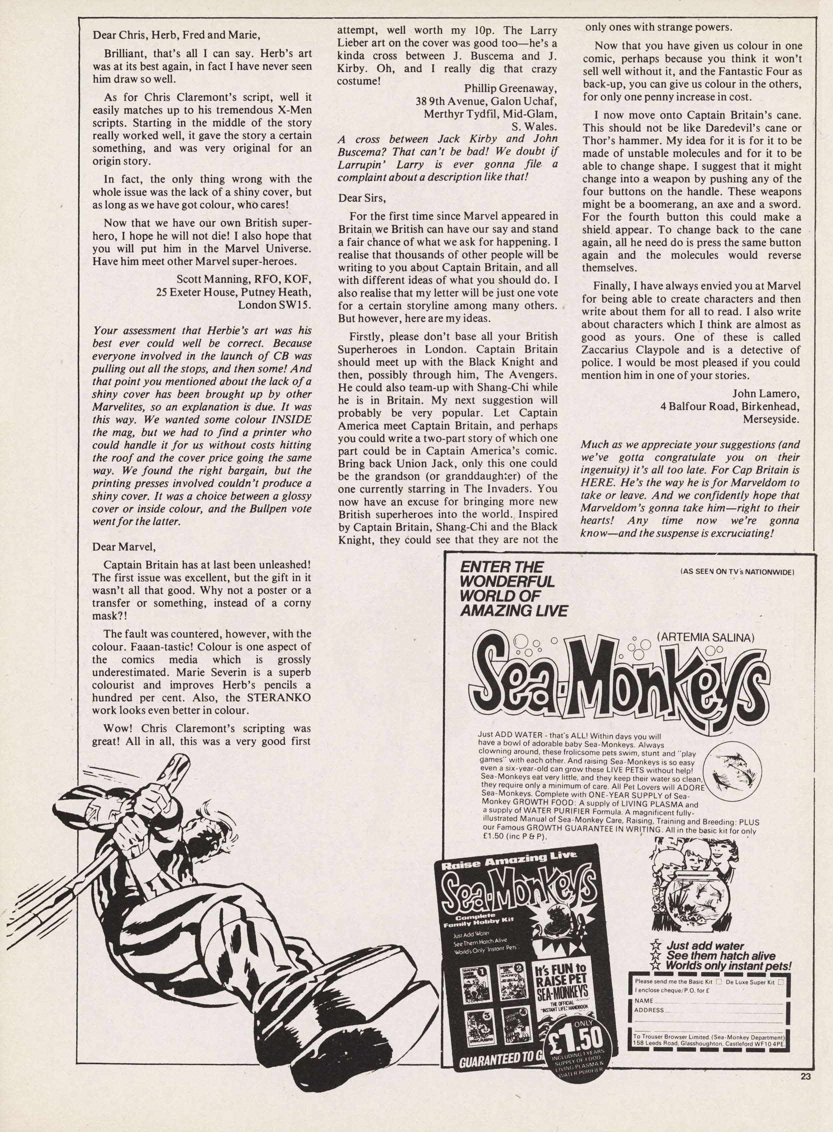 Read online Captain Britain (1976) comic -  Issue #9 - 23